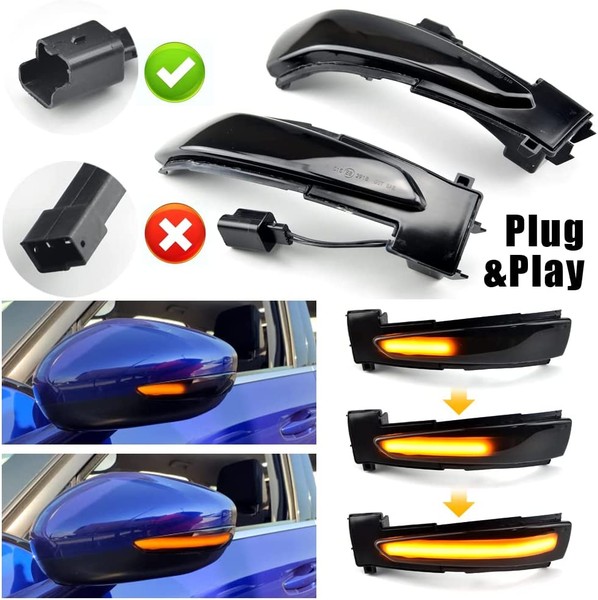 Repeaters dynamic backlighting LED scrolling Peugeot 508