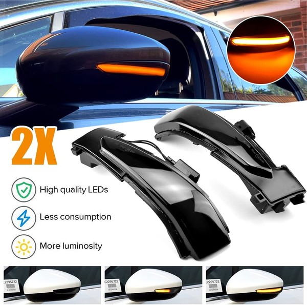 Repeaters dynamic backlighting LED scrolling Peugeot 508