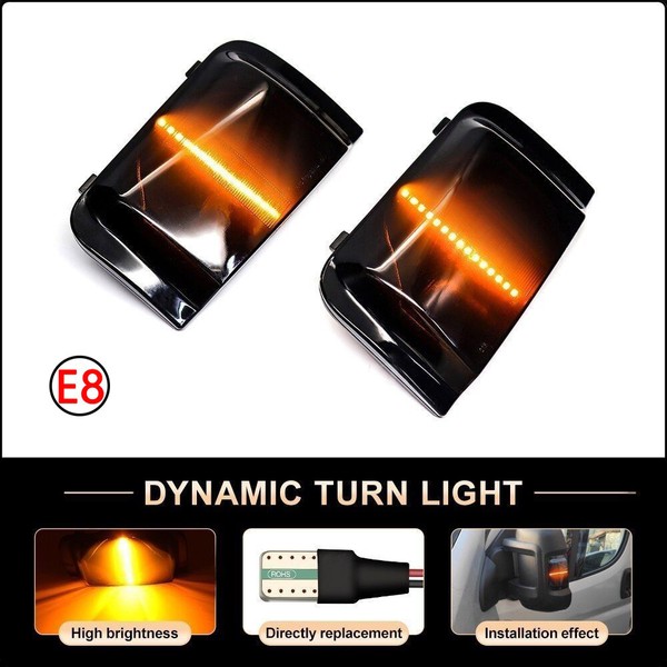 Répétiteurs DYNAMIQUE LED Citroën Jumper - DÉFILANT RÉTRO - Clignotant