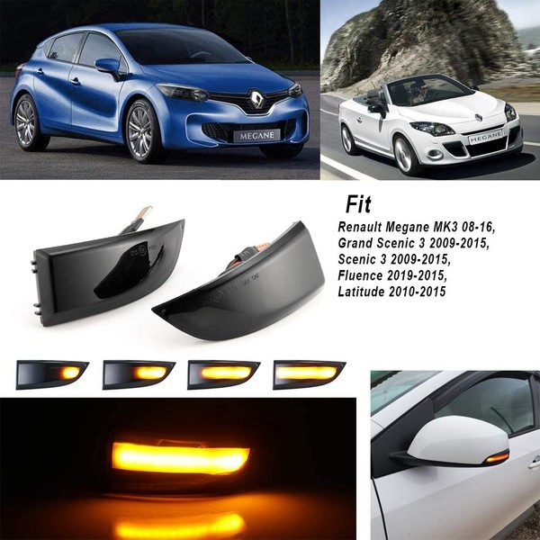 Repeaters dynamic LED scrolling retro Megane III - Renault