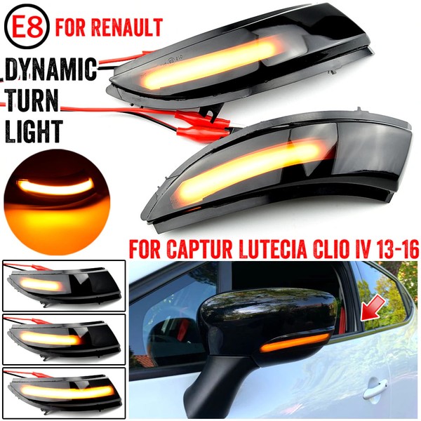 Répétiteurs RÉTRO LED DYNAMIQUE DÉFILANT Captur - Renault - Clignotant