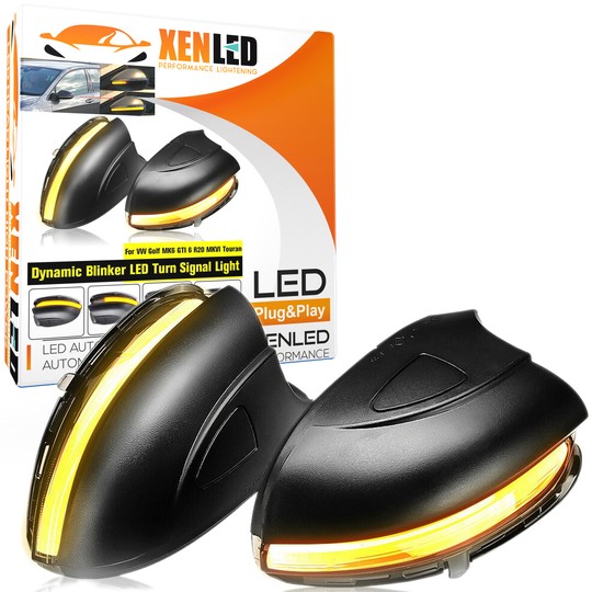 Repeaters dynamic LED backlit scrolling Scirocco, Eos, Passat, New Beetle, Jetta - smoked strip