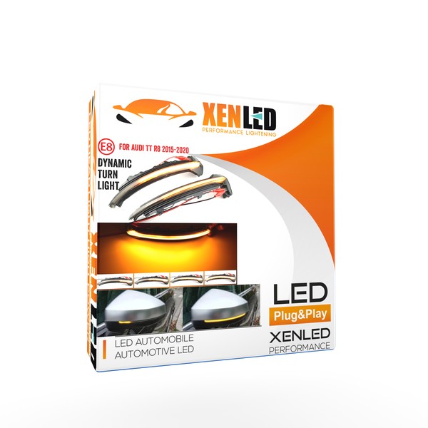 Répétiteurs LED Dynamique Audi* TT TTRS 8S, R8 Rétro Défilant Homologué - Clignotant