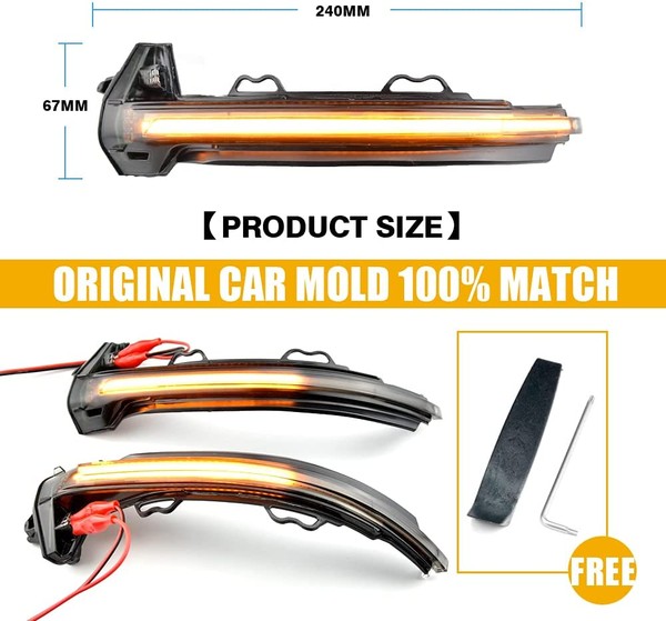 Repeaters dynamic backlighting LED scrolling Audi* A4 RS4 B9 8W, A5 8F
