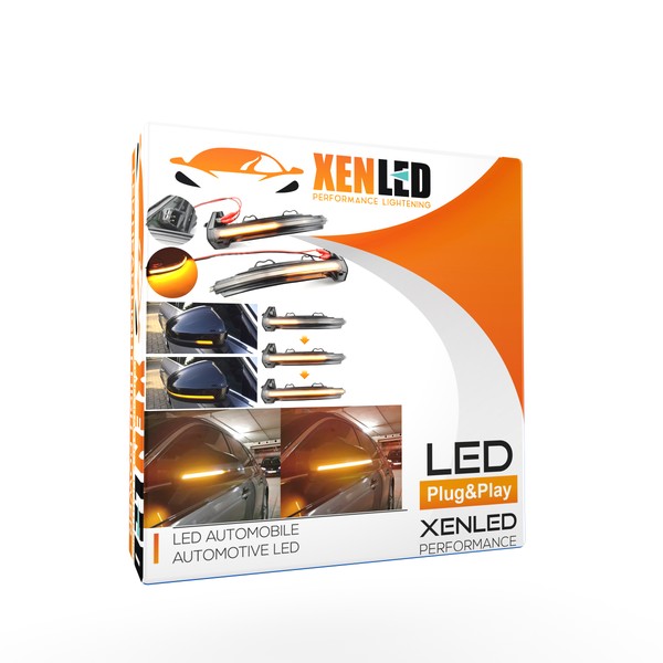 Rétroviseurs LED Dynamique Audi* A4 RS4 B9 8W, A5 8F Défilant Homologué - Clignotant