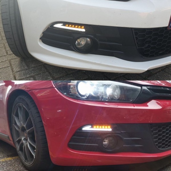 Clignotants LED Dynamique Défilant + Feux de jour LED Scirocco Volkswagen - Version Fumée