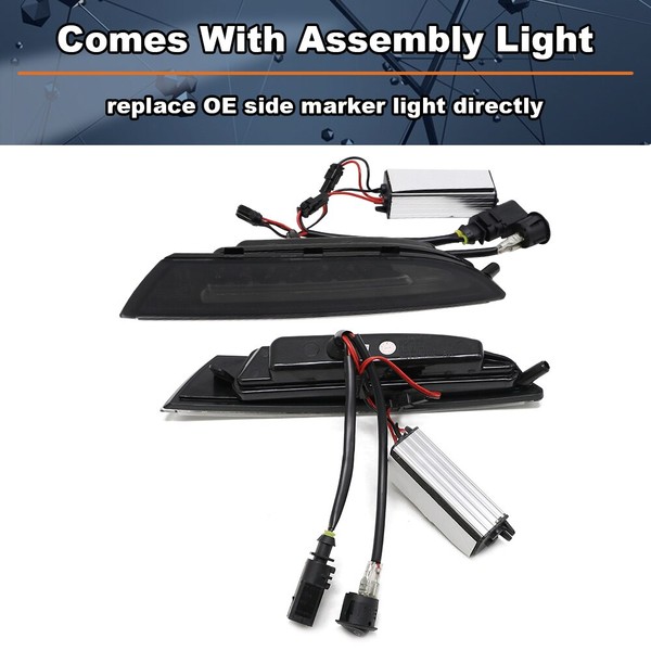 Clignotants LED Dynamique Défilant + Feux de jour LED Scirocco Volkswagen - Version Fumée