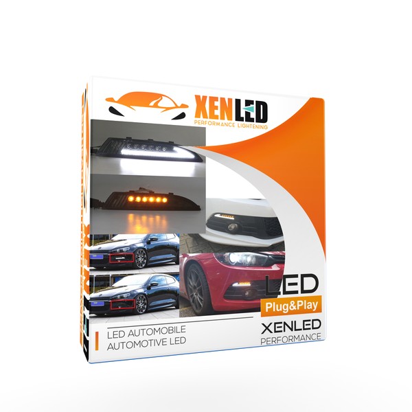 Clignotants LED Dynamique Défilant + Feux de jour LED Scirocco Volkswagen - Version Fumée