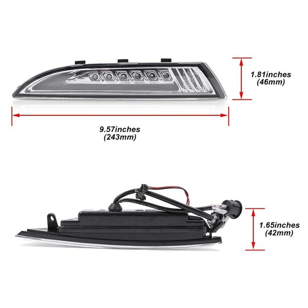 Clignotants LED Dynamique Défilant + Feux de jour LED Scirocco Volkswagen - Version Claire