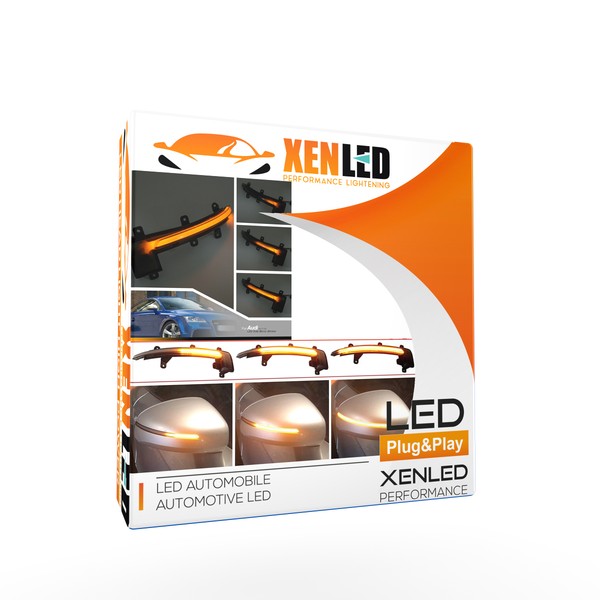 Répétiteurs LED Dynamique Audi* TT & R8 Rétro Défilant Homologué - Clignotant