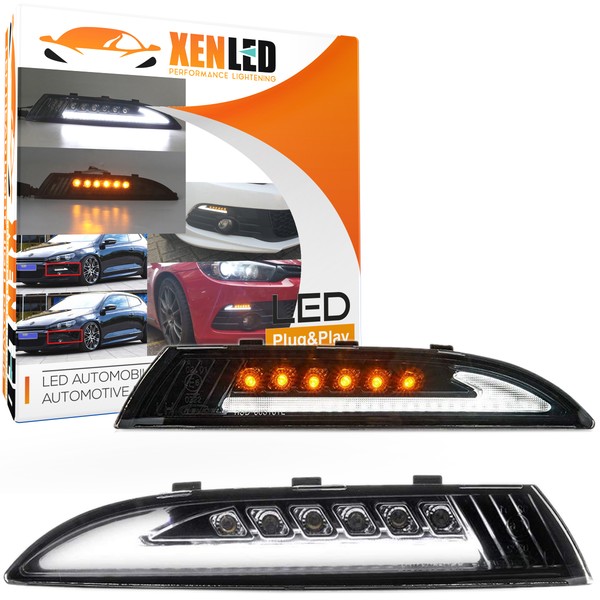 Luces de giro LED dinámicas + luces diurnas LED Volkswagen Scirocco - Versión ahumada