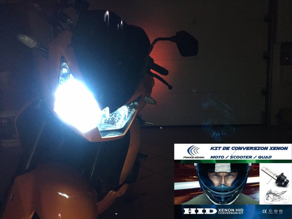 Pack complet d'ampoule(s) xenon BA20D haute qualité pour feux de croisement / feux de route de votre EPPELLA/ECM Firejet 50).
