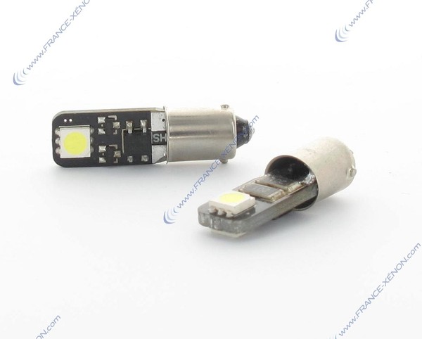 2 x AMPOULES 2 LEDS SMD CANBUS - BA9S