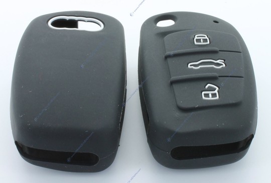 Capa protetora de silicone para chave compatível com AUDI* - PRETO
