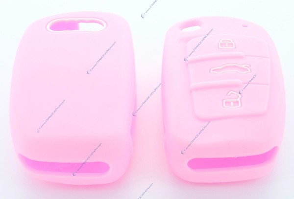 Capa protetora de silicone para chave compatível com AUDI* - ROSA