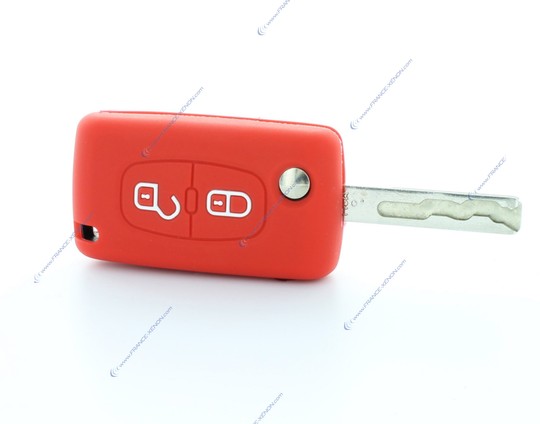 Protective cover key red Peugeot