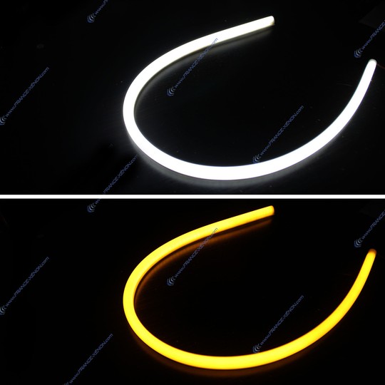 DUAL LED strip i8 60 cm - LED kørelys Hvid + Orange - 12V
