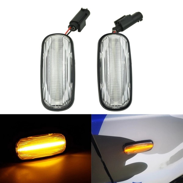 Répétiteurs latéraux LED dynamiques Land Rover Discovery, Freelander et Defender - Version Claire