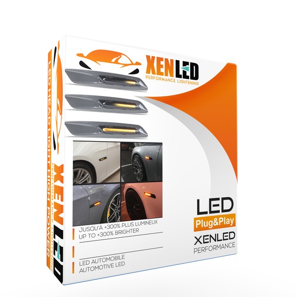Répétiteurs latéraux LED Défilants BMW Série E81 E82 E87 E88 E90 E91 E92 E93 E60 E61 - Finition Carbone
