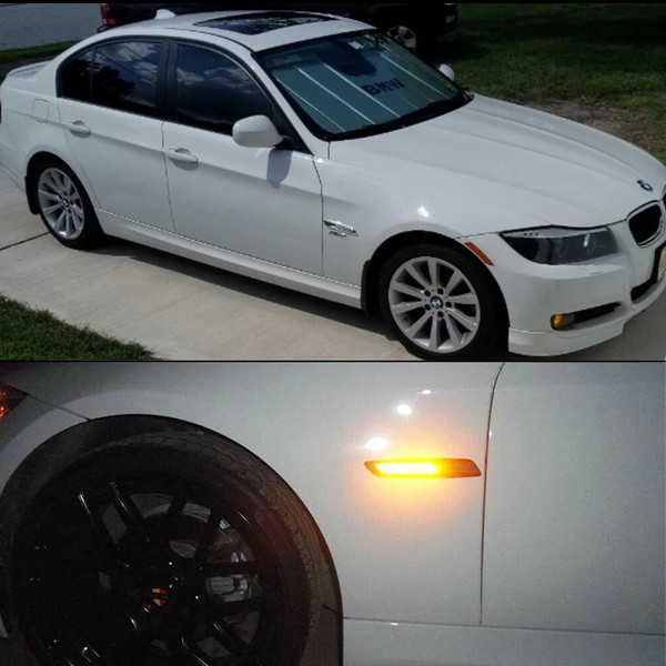 Répétiteurs latéraux LED Défilants BMW Série E81 E82 E87 E88 E90 E91 E92 E93 E60 E61 - Finition Carbone