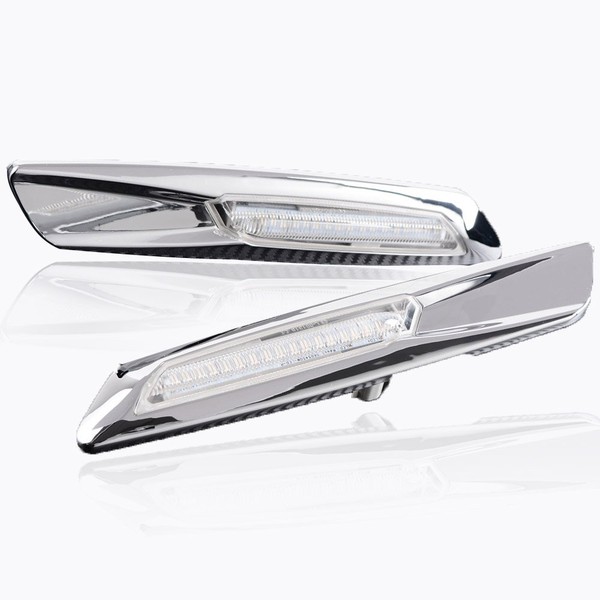 Répétiteurs latéraux LED BMW Série E81, E82, E87, E88, E90, E91, E92, E93, E60 et E61- chromée / Claire