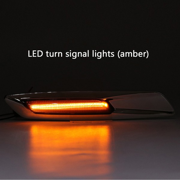 Répétiteurs latéraux défilants LED BMW Série E81, E82, E87, E88, E90, E91, E92, E93, E60 et E61- Chromée / Fumée