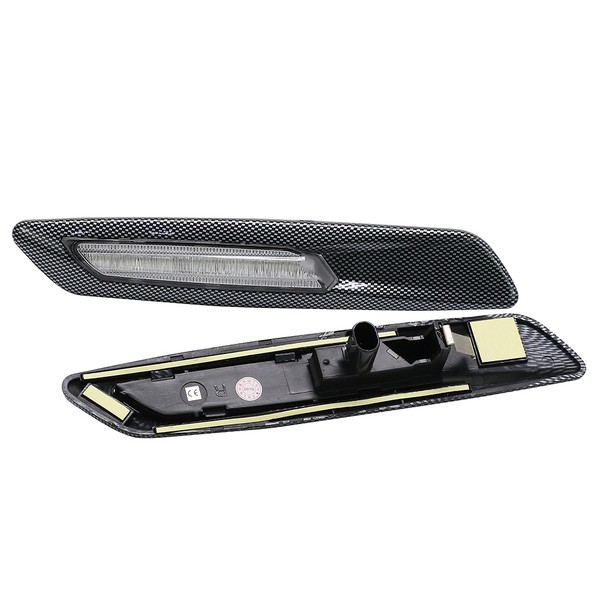 Seitenblinker LED-Scroller BMW* Serie E81, E82, E87, E88, E90, E91, E92, E93, E60 und E61 Carbon/Klar