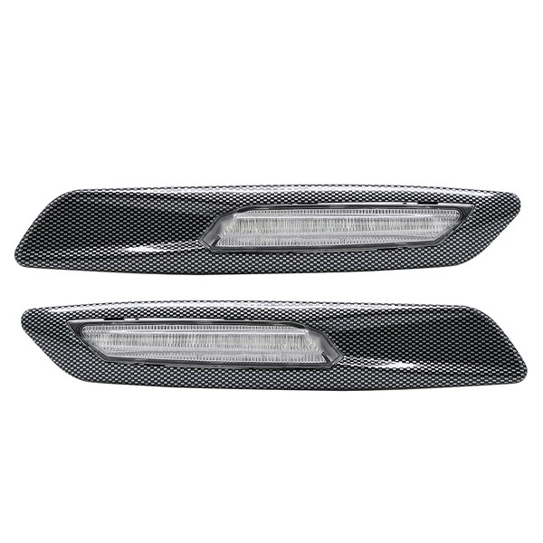 BMW Serie E81, E82, E90, E91, E92, E93, E60 e E61 Carbon / Clear LED Ripetitori laterali a scorrimento