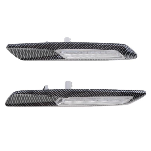 Répétiteurs latéraux DéfilantsLED  BMW Série E81, E82, E87, E88, E90, E91, E92, E93, E60 et E61 Carbone / Claire