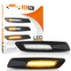 Répétiteurs latéraux défilants LED BMW Série E81, E82, E87, E88, E90, E91, E92, E93, E60 et E61- Noir + Verre transparent
