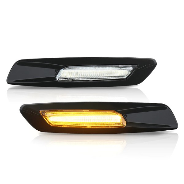 Répétiteurs latéraux LED BMW Série E81, E82, E87, E88, E90, E91, E92, E93, E60 et E61- Noir + Verre transparent
