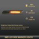 Répétiteurs latéraux LED BMW Série E81, E82, E87, E88, E90, E91, E92, E93, E60 et E61- Noir + Verre transparent