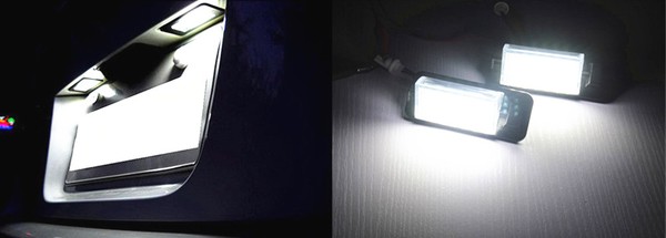 Pack 2 modules LED  BMW E36 Série 3 - éclairage plaque immatriculation - Plug&Play - CANBUS - 1992 à 1998
