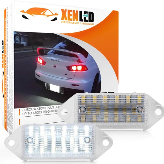 Eclairages plaque LED - Mitsubishi Lancer LED Evo X / Evolution - 2003 - 2016 - Plaque d'immatriculation LED