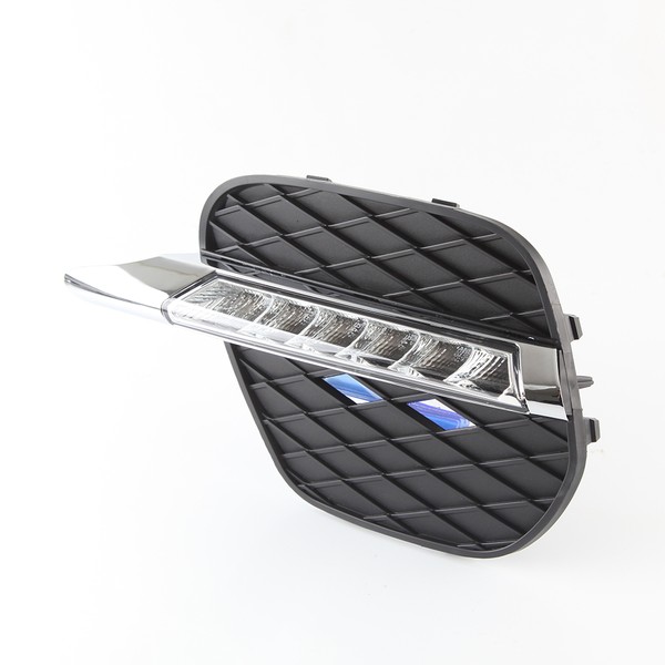 (10-14) LCI BMW E70 X5 Par de luces LED de conducción diurna integradas en el parachoques delantero - Rejillas incluidas