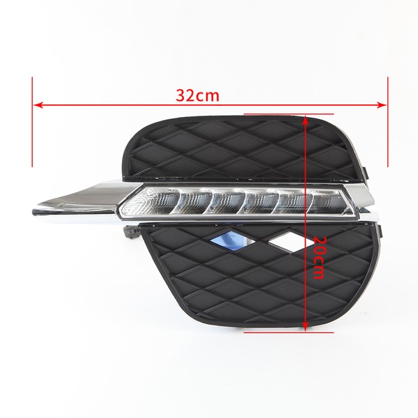 (10-14) LCI BMW E70 X5 Paire de Feux de jour LED de pare-chocs avant intégrés - Grilles incluses