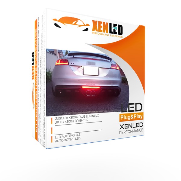 3 en 1 Barre antibrouillard arrière fumée avec frein, fonction de feu de recul compatible avec Audi* TT TTRS 2007-2014 Gen2/8J