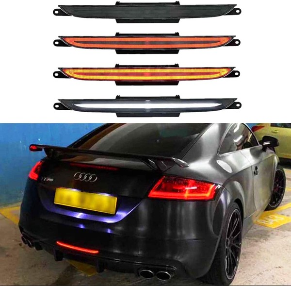 3 en 1 Barre antibrouillard arrière fumée avec frein, fonction de feu de recul compatible avec Audi* TT TTRS 2007-2014 Gen2/8J