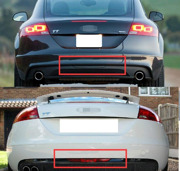 3 en 1 Barre antibrouillard arrière fumée avec frein, fonction de feu de recul compatible avec Audi* TT TTRS 2007-2014 Gen2/8J