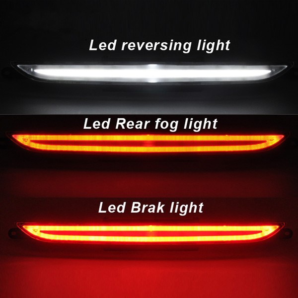 3 en 1 Barre antibrouillard arrière fumée avec frein, fonction de feu de recul compatible avec Audi* TT TTRS 2007-2014 Gen2/8J