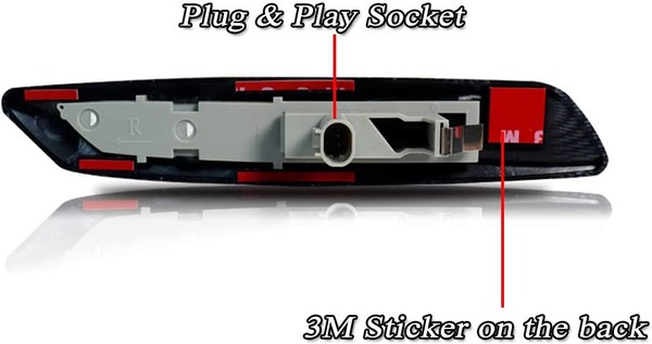 LED-Seitenblinker BMW* Serie E81 E82 E87 E88 E90 E91 E92 E93 E60 E61 – Carbon + Rauch-Finish