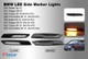 Répétiteurs latéraux LED BMW Série E81 E82 E87 E88 E90 E91 E92 E93 E60 E61 - Noir + Lentille fumée