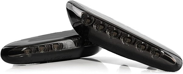 Répétiteurs latéraux LED BMW Série E46, E60, E61, E81, E87, E82, E88, E83/X3, E90/E91, E92/E93 - Fumée - Clignotants