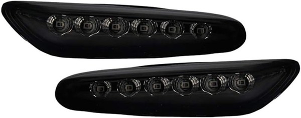 Répétiteurs latéraux LED BMW Série E46, E60, E61, E81, E87, E82, E88, E83/X3, E90/E91, E92/E93 - Fumée - Clignotants