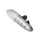 Répétiteurs latéraux LED BMW Série E46, E60, E61, E81, E87, E82, E88, E83/X3, E90/E91, E92/E93 - Chrome - Clignotants