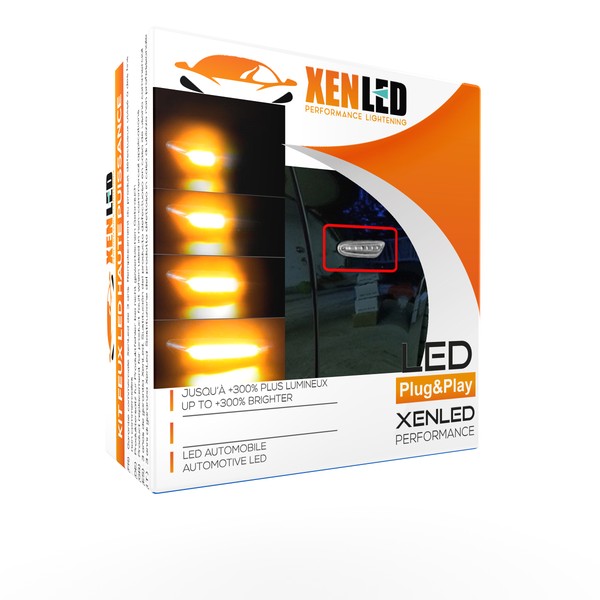Clignotants dynamiques LED BMW Série E46, E60, E61, E81, E87, E82, E88, E83/X3, E90/E91, E92/E93 - Chrome - Latéraux