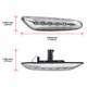Dynamiczne kierunkowskazy LED BMW* Seria E46, E60, E61, E81, E87, E82, E88, E83/X3, E90/E91, E92/E93 - Chrom - Bok
