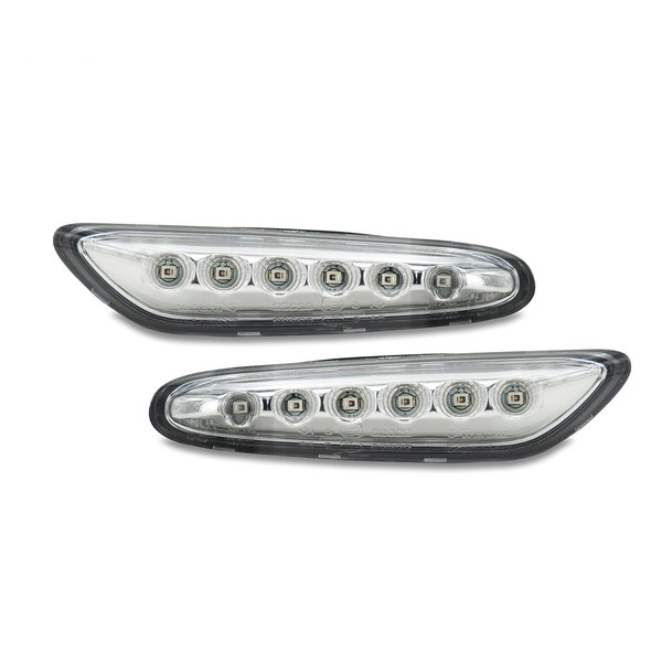 Dynamiczne kierunkowskazy LED BMW* Seria E46, E60, E61, E81, E87, E82, E88, E83/X3, E90/E91, E92/E93 - Chrom - Bok