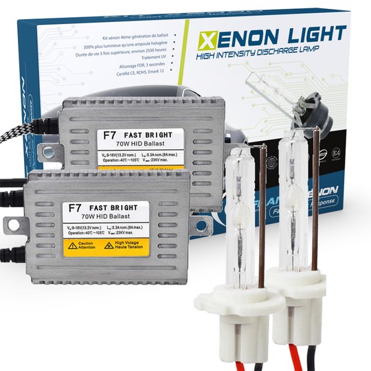 Kit xénon H7 - 6000°K - 75W slim - Rally Cup - conversion HID - La paire