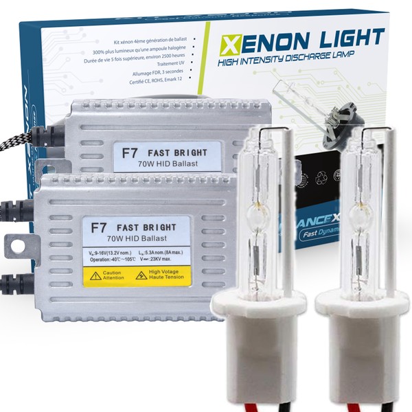 Kit xénon H3 - 6000°K - 75W slim - Rally Cup - Conversion HID - La paire